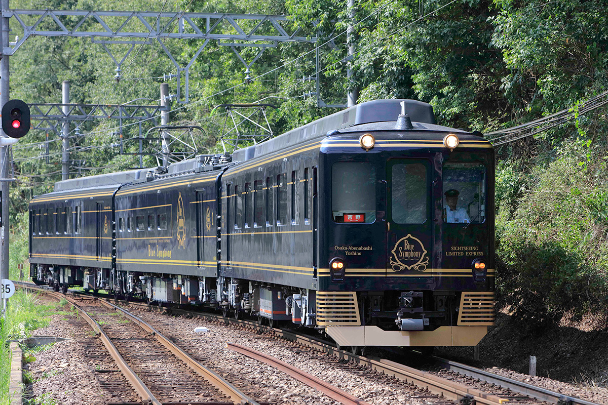 【観光列車の旅】上質な大人旅を演出する「青の交響曲」で春の飛鳥・吉野へ